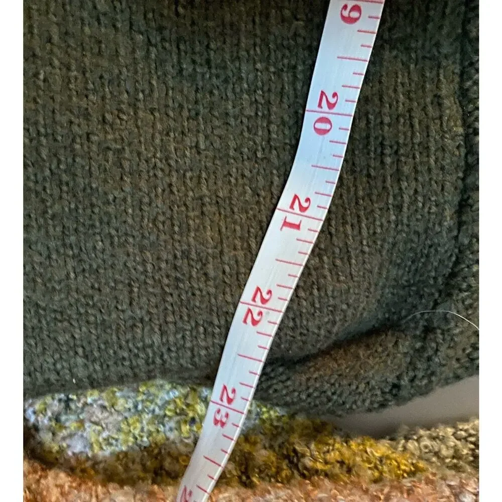 Anthropologie Pilcro cable knit shawl collar cardigan sweater olive Women S Knit - Picture 8 of 16